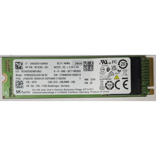 Накопичувач SSD M.2 256GB NVMe 2280 SK Hynix Gen3 (HFM256GD3JX013N BC)