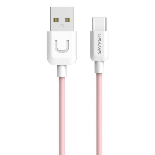 Кабель USB 2.0 A/M-B/Micro USAMS 2.1A (1.0м), рожевий