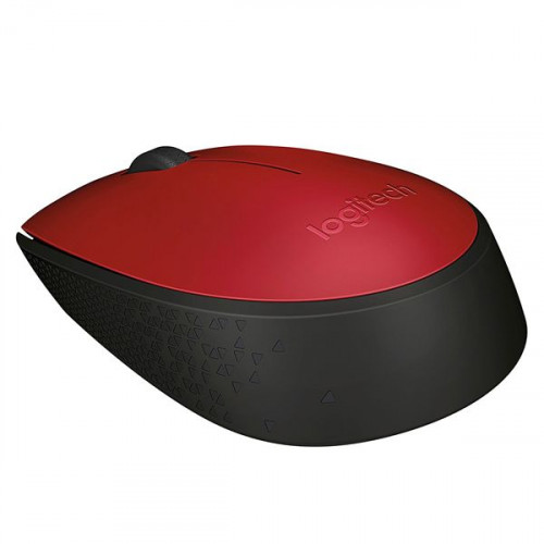 Миша 3 кноп. Logitech M171 бездротова (USB), червоний/чорний