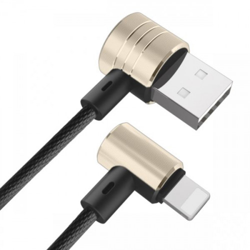 Кабель Baseus Magnet T-Type USB 2.0/micro USB-Lightning (Apple 8pin) 2.1A 1.2 м (CALTX-A1V), чорний/золотий
