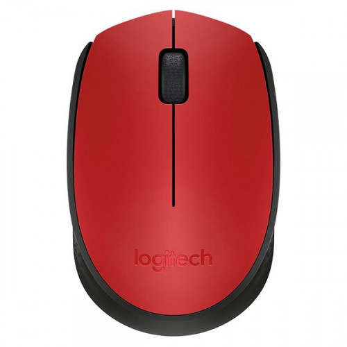 Миша 3 кноп. Logitech M171 бездротова (USB), червоний/чорний