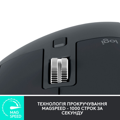 Миша 7 кноп. Logitech MX Master 3S for Business (910-006582) бездротова (USB), Graphite