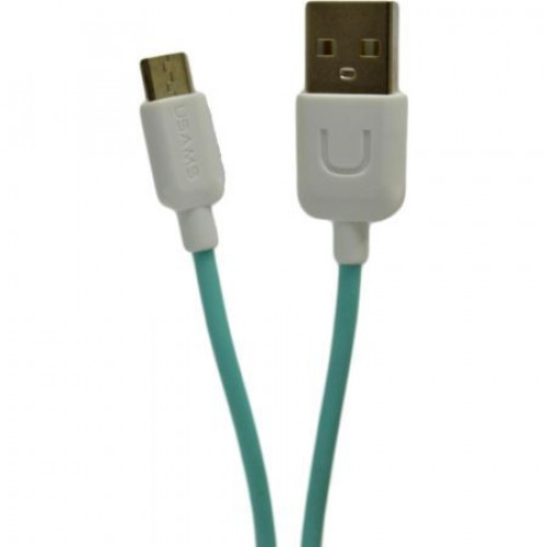 Кабель USB 2.0 A/M-B/Micro USAMS 2.1A (1.0м), бірюзовий