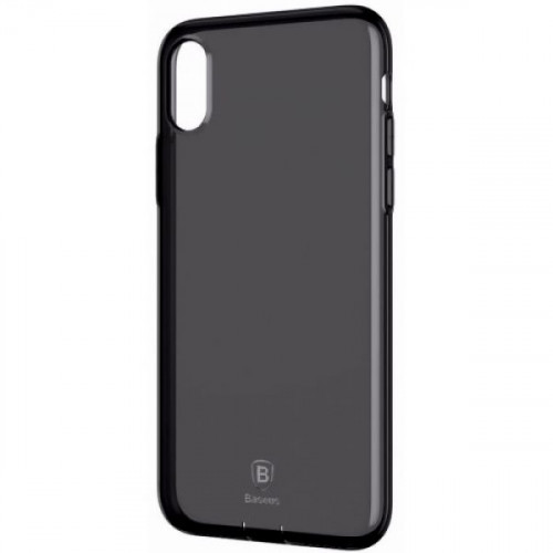 Чохол Baseus Simple Series With Pluggy Case (ARAPIPHX-A01) для iPhone X, прозорий чорний