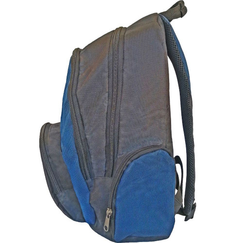 Рюкзак LNT BN115G-DB, поліестер, чорний + синя вставка, до 15.6”