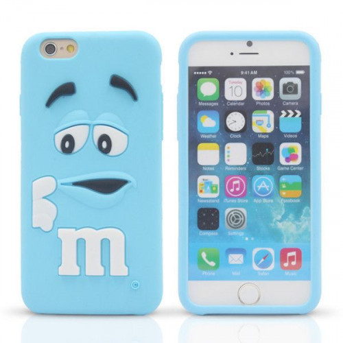 Чохол силіконовий M&M’s для Apple iPhone 6/6s, блакитний
