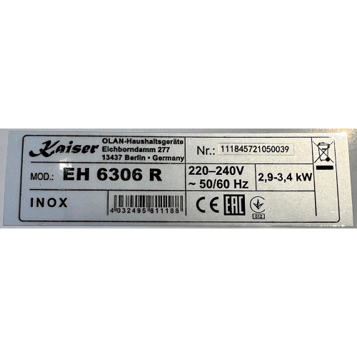 Духова шафа електрична Kaiser EH 6306 R