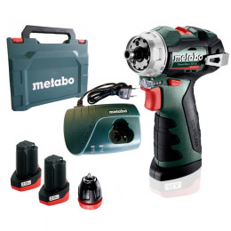 Акумуляторний дриль-шуруповерт Metabo PowerMaxx BS BL Q (2х12 В, 2 А*год) (601749500)