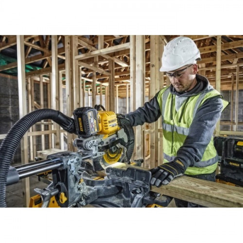 Акумуляторна торцювальна пила DeWALT DCS727T2 (2х54 В, 2 А*год, 250 мм)