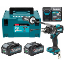 Акумуляторний ударний дриль-шуруповерт Makita HP001GM201 (40 В, 2х4 А*год, 140 Н*м)