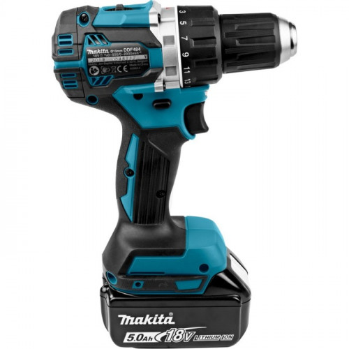 Акумуляторний шуруповерт Makita DDF484RTE (18 В, 2х5 А*год, 54 Н*м)