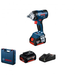 Акумуляторний ударний гайковерт Bosch GDS 18V-400 (18 В, 2х5 А*год, 400 Н*м) (06019K0020)