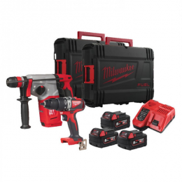 Акумуляторний дриль-шуруповерт Milwaukee M18 BLDD2-0X + перфоратор Milwaukee M18 BLHX-502X (18 В, 3х5 А*год) (4933492649)