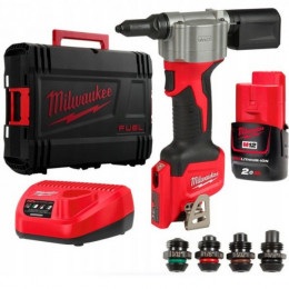 Акумуляторний заклепочник Milwaukee M12 BPRT-201X (12 В, 2 А*год, 2.4-4.8 мм) (4933464405)