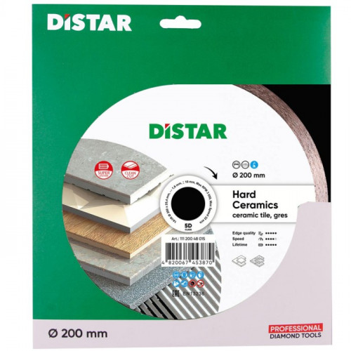 Алмазний відрізний диск Distar Hard Ceramics 1A1R (200х1.6х25.4 мм) (11120048015)