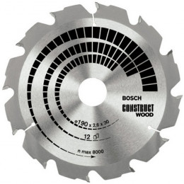 Пиляльний диск Bosch Construct Wood (190х30х12Т) (2608640633)