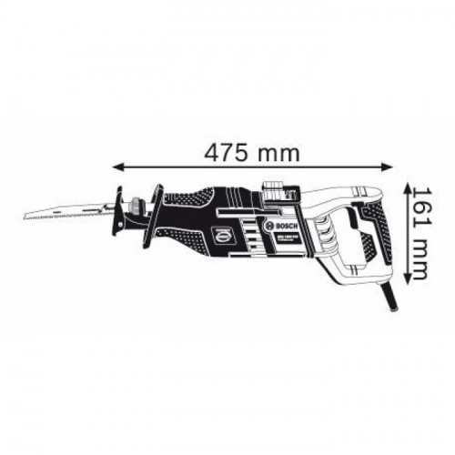 Пила шабельна Bosch GSA 1300 PCE (1.3 кВт, 2900 ход/хв) (060164E200)