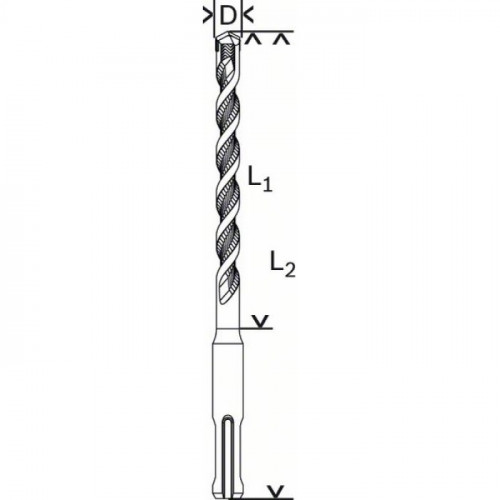 Бур по бетону Bosch SDS-Plus-1 (25х200х260 мм) (2608680294)