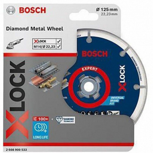 Алмазний відрізний диск по металу Bosch X-Lock Expert (125x22.23 мм) (2608900533)