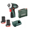 Дриль-шуруповерт акумуляторний Metabo PowerMaxx BS Basic (12 В, 2 А*год) (600984500)