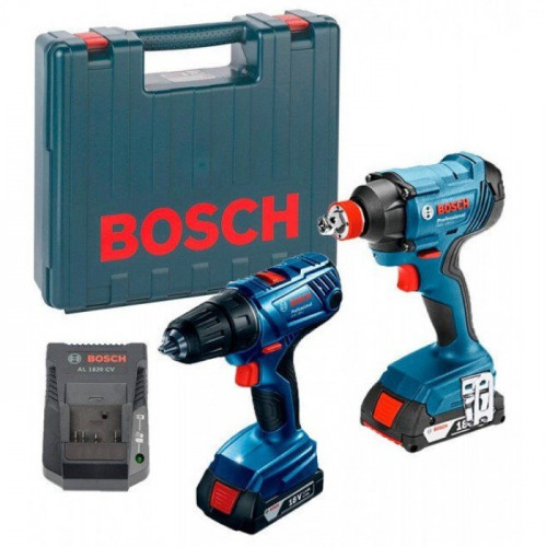 Дриль-шуруповерт Bosch GSR 180 Li + GDX 180 Li (18 В, 2х1.5 А*год) (06019G5222)