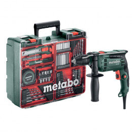 Дриль ударний Metabo SBE 650 + кейс і набір приладдя (0.65 кВт, 2800 об/хв) (600742870)