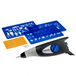 Гравер Dremel Hobby + 3 насадки + 4 трафарети (35 Вт) (F0130290JP)