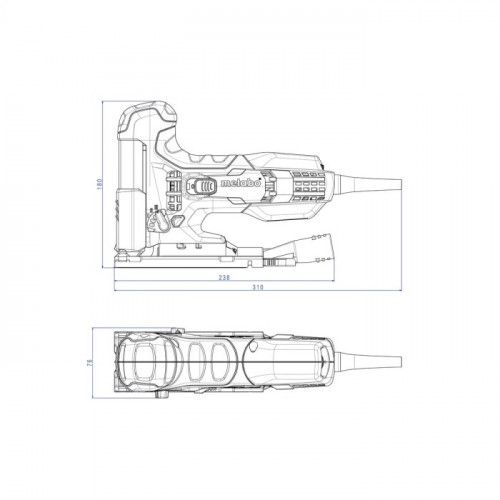 Електролобзик Metabo STE 100 Quick Set + Кейс (0.71 кВт, 3100 ход/хв) (601100900)