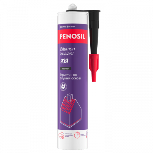 Герметик на бітумній основі PENOSIL Bitumen Sealant 939 Black (чорний, 310 мл) (H4856)