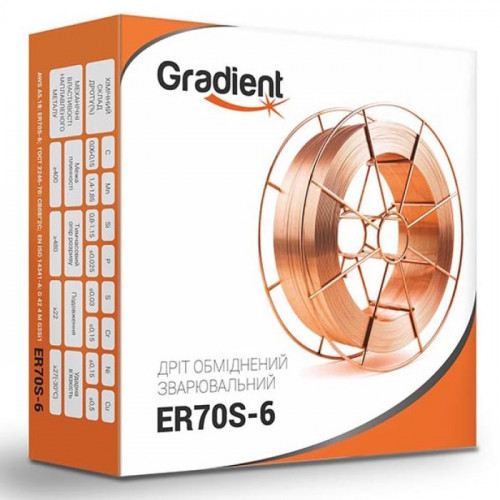 Обміднений зварювальний дріт Gradient ER70S-6 (0.8 мм, 15 кг)