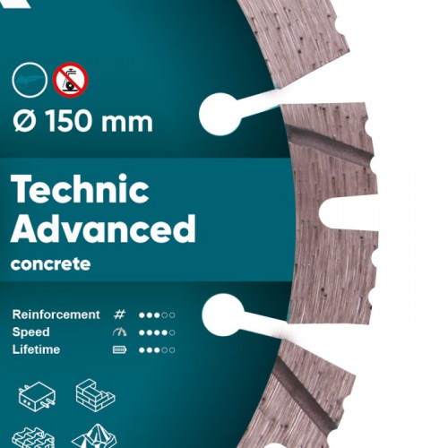 Круг алмазний відрізний Distar Technic Advanced 1A1RSS-C3 (150x22 мм, сегментний) (14315347012)