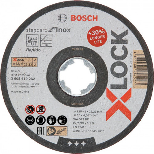 Круг відрізний Bosch A60 Standard for Inox (125х1х22.23 мм) (2608619267)