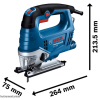 Лобзик електричний Bosch Professional GST 750 (0.52 кВт, 3200 ход/хв) (06015B4121)