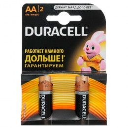 Лужні батарейки Duracell 114266 (AA, 2 шт.)