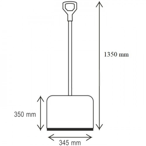 Лопата для чищення снігу MAAN 3723 (345х38х350/1350 мм)