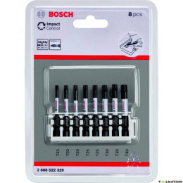 Набір біт для шуруповерта Bosch Impact Control (8 шт., 1/4") (2608522329)