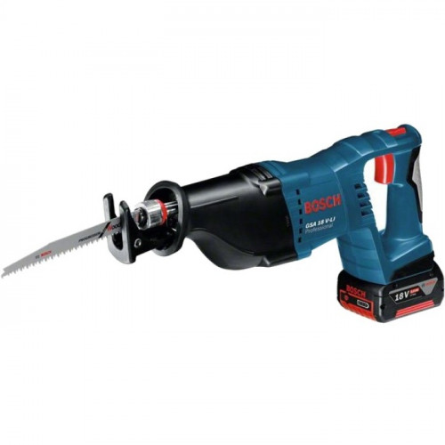 Ножівка акумуляторна Bosch GSA 18 V-LI (18 В, 4 А*год, 2700 ход/хв) (0615990L6H)