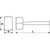 Гумовий молоток Topex (72 мм, 900 г) (02A347)