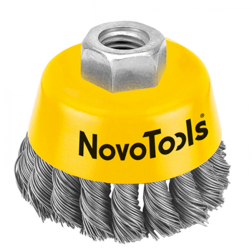 Щітка чашкова NovoTools (65 мм, плетений дріт) (NTWB6514ST)