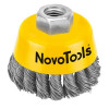 Щітка чашкова NovoTools (125 мм, плетений дріт) (NTWB12514ST)