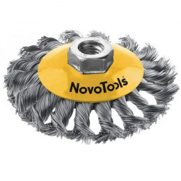 Щітка конусна NovoTools (100 мм, плетена сталь) (NTBWBB10014ST)