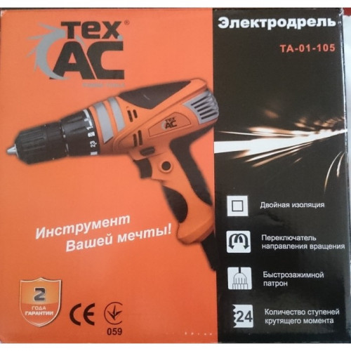 Дриль-шурупокрут Tex-AC TA-01-105 (0.55 кВт, 0-850 об/хв)