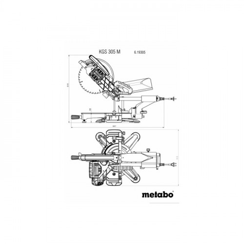 Торцювальна пила Metabo KS 305 M (2 кВт, 305 мм) (619003000)