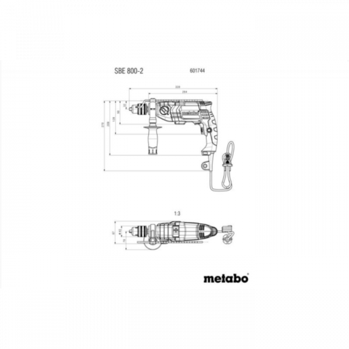 Ударний дриль Metabo SBE 800 (0.4 кВт) (601744500)