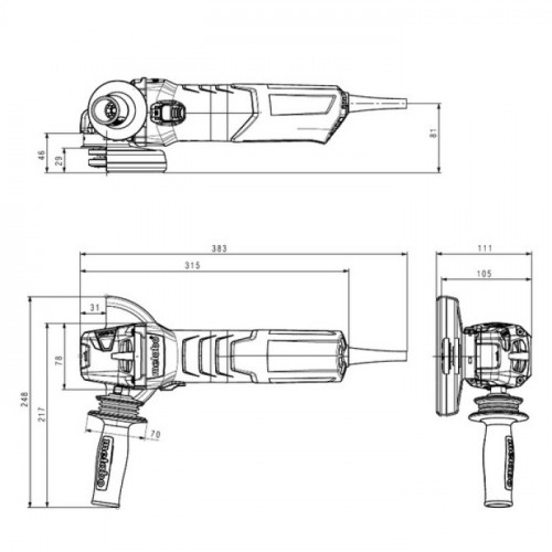 Кутошліфувальна машина Metabo WEV 15-125 Quick HT (1.55 кВт, 125 мм) (600562000)