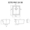 Мийка кухонна гранітна Perfelli ESTO PGE 10-38 WHITE