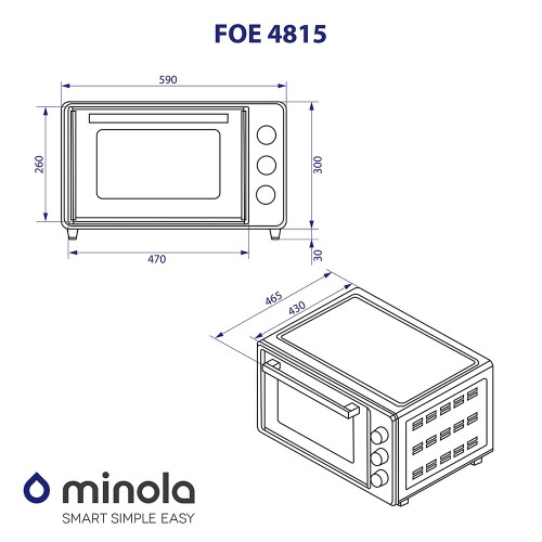 Електрична піч Minola FOE 4815 GR