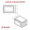 Електрична піч Perfelli LAGGIO 37 BLACK RETRO