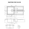 Мийка кухонна гранітна Perfelli SANTINO PGS 516-96 WHITE