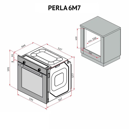 Духова шафа електрична Perfelli PERLA 6M7 NERO